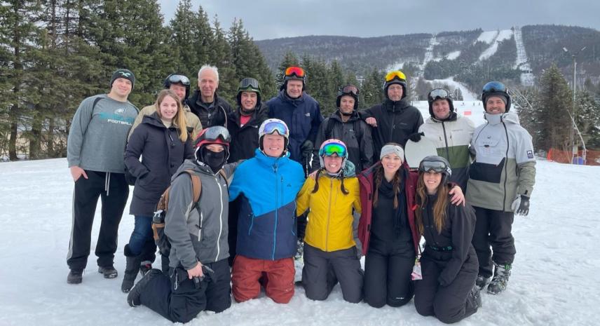 Cooper Emergency Medicine residents on a winter ski outing.