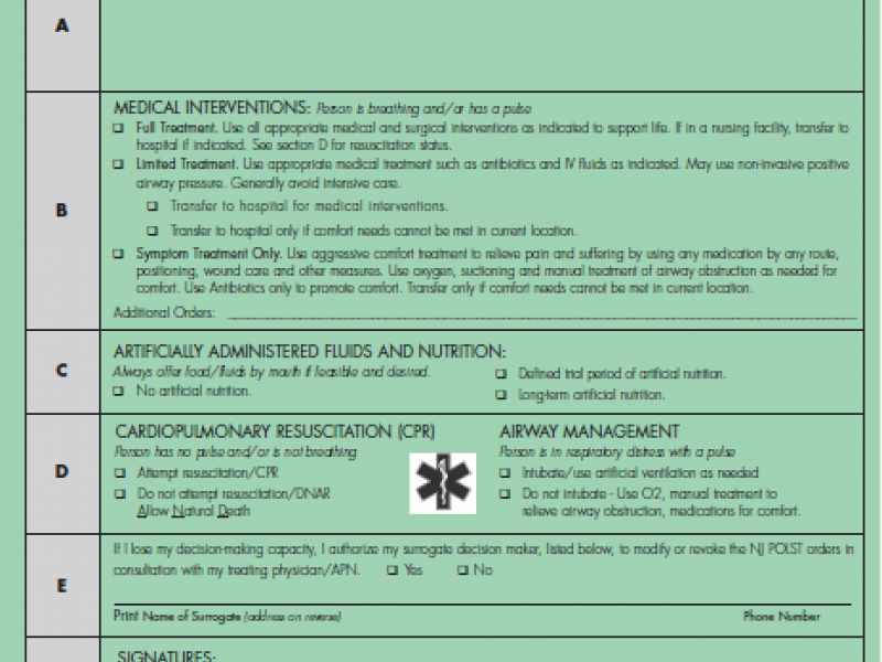 Tip sheet--Signature on POLST forms