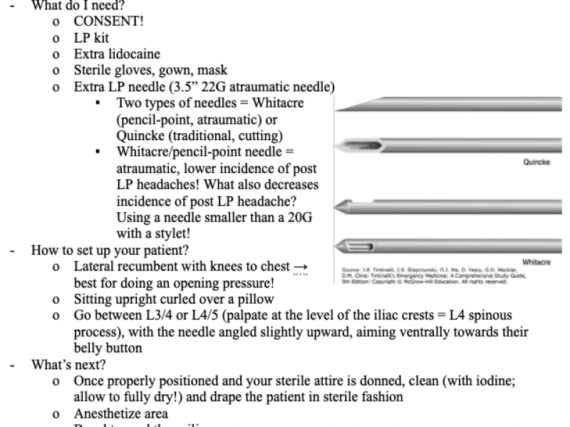 Lumbar Puncture