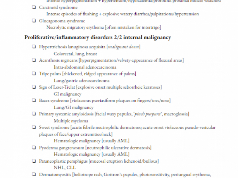 Paraneoplastic Dermatoses