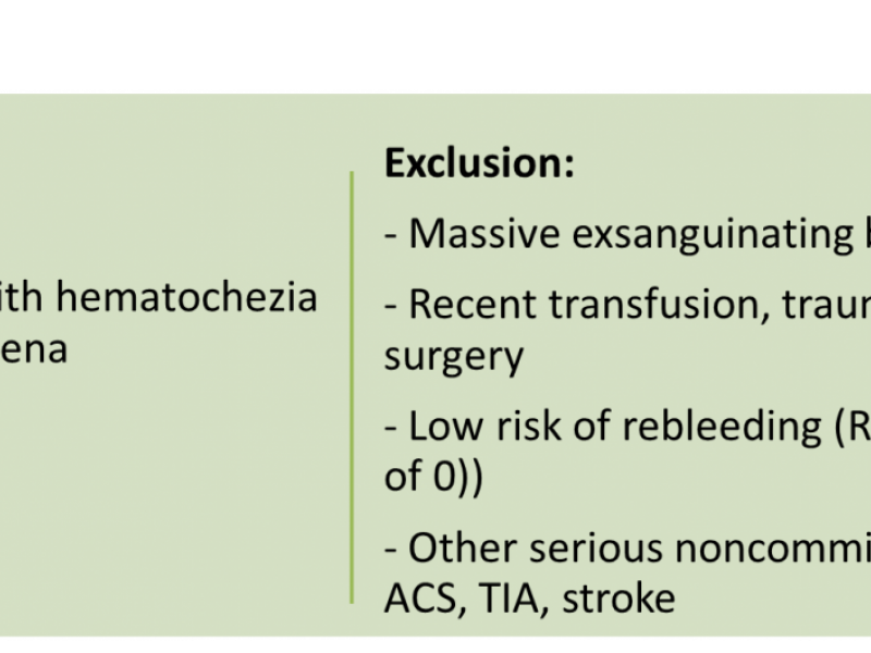 GI Bleeding: The Evidence Behind When to Transfuse?