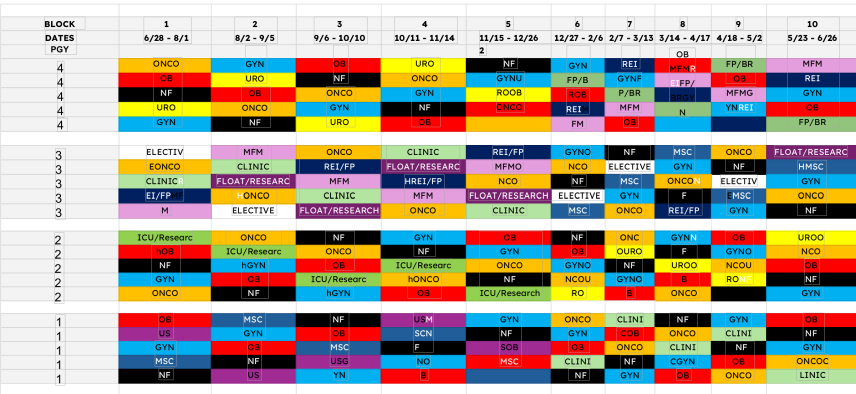2026-2027 Block Schedule