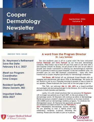 Cooper Dermatology Newsletter September 2026 cover